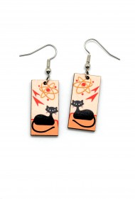 Airplane Cat Earrings
